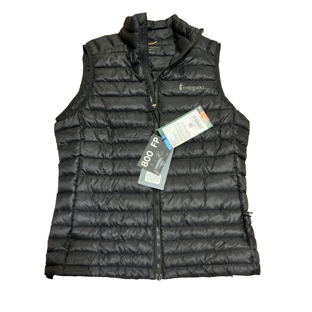 Cotopaxi Fuego 800 Down Vest Men Small Black Puffer Full Zip Maritime Hiking NWT